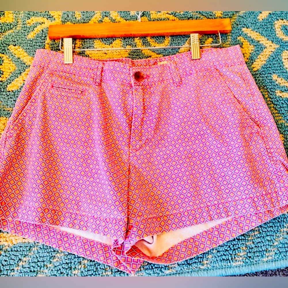 GAP Pink Geometric Bermuda Shorts